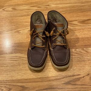 Leather Sperry boots, size 8.5